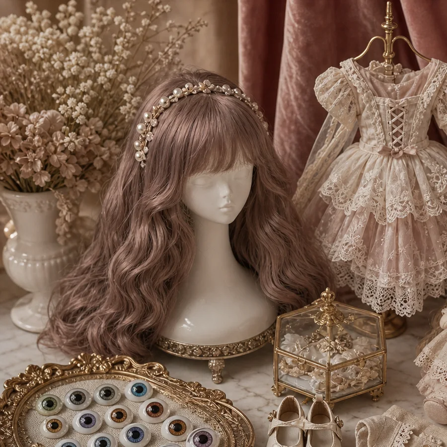 Glass Moon BJD Eyes styled in the CMDOLL porcelain atelier