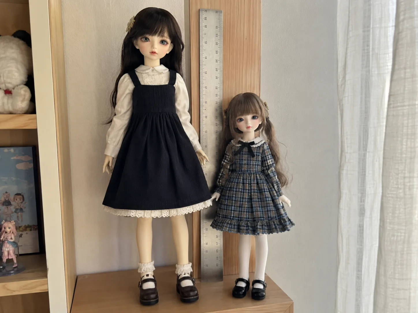 Milk Tea 15cm Cotton Doll Desk scale view