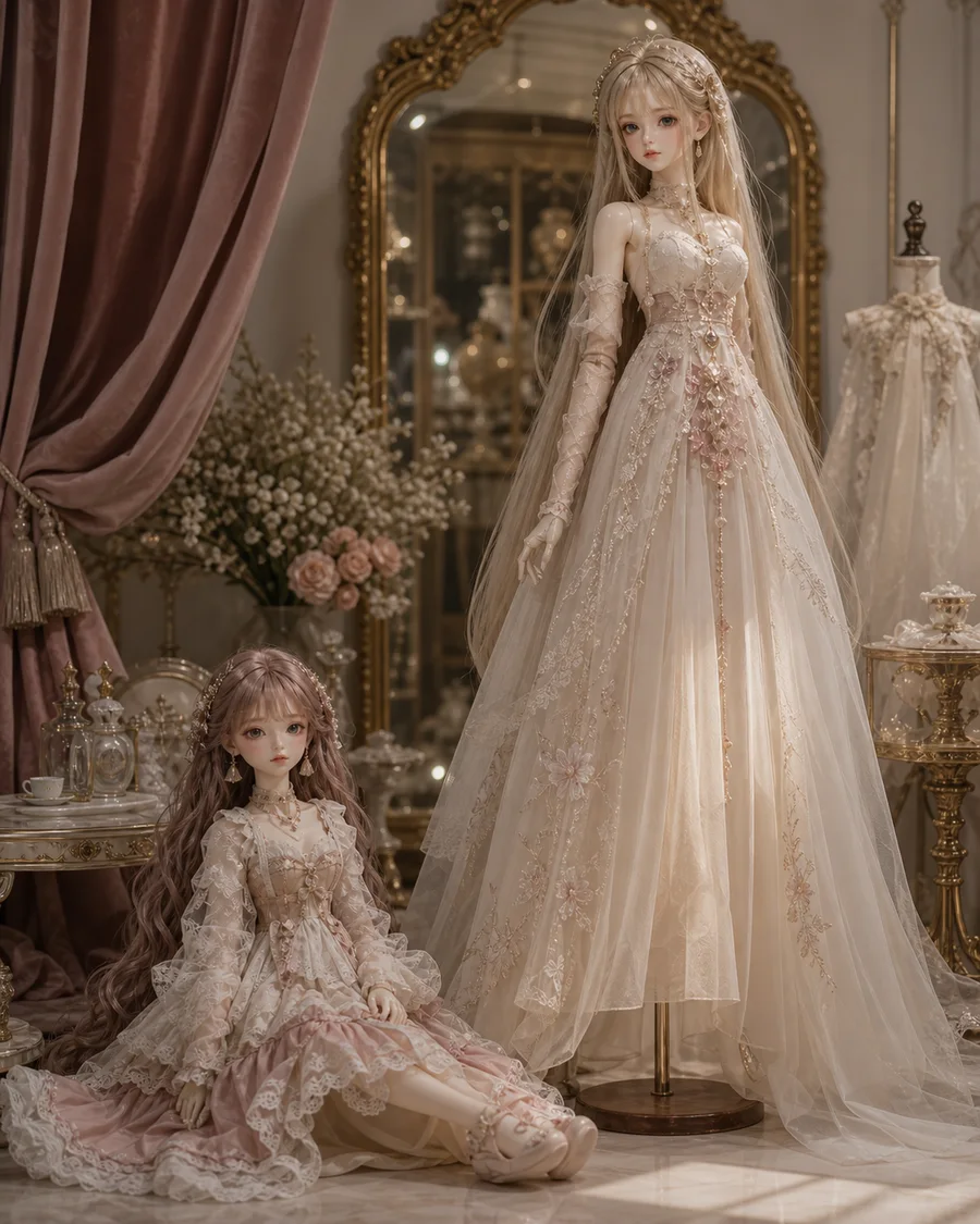 Studio 120cm Display Doll styled in the CMDOLL porcelain atelier