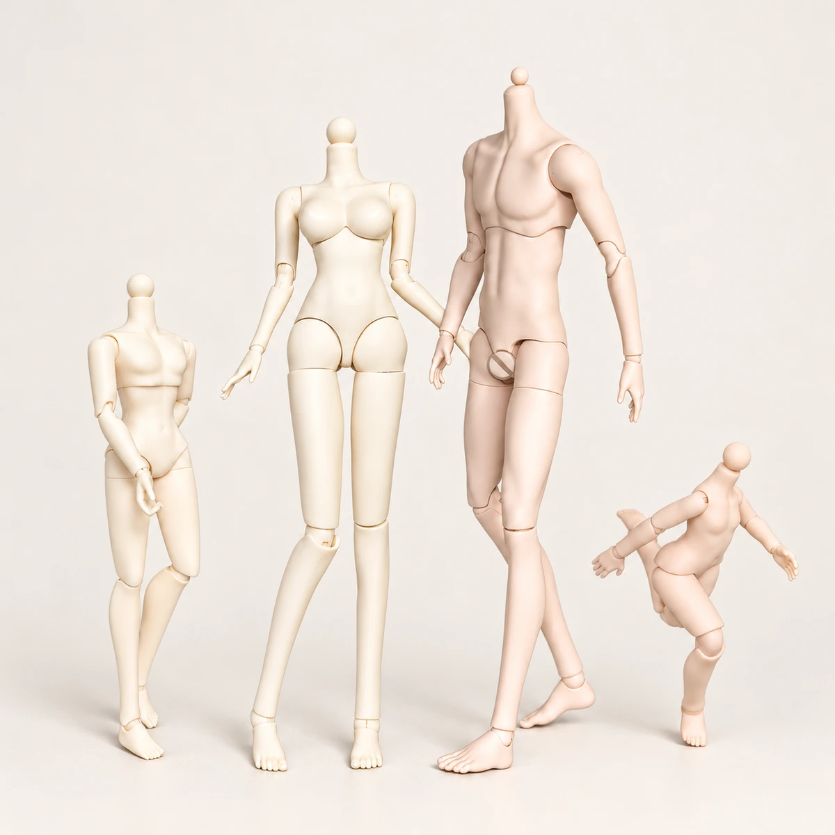 1/6 Scale MJD Male/Female Body Model, 1/12 OB11 GSC Head Jointed Action Figure BJD Doll (Illustrative image; verify the actual item)