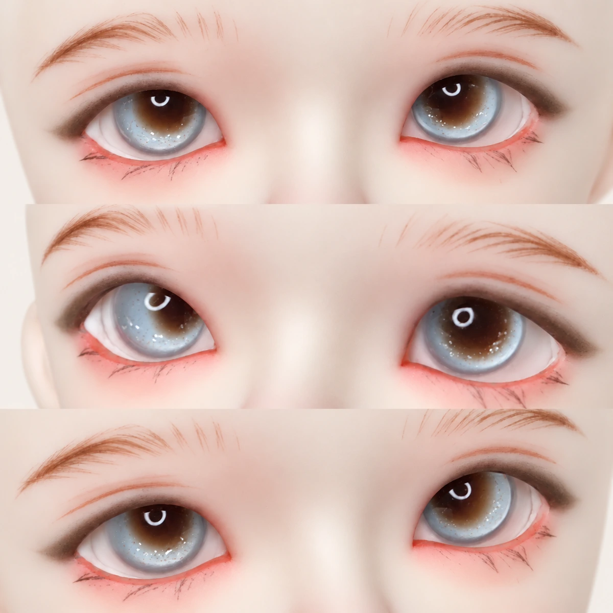 [Price for 3 Pairs/Free Shipping] BJD Doll Eyes Plaster Glass-like Eyes 6mm 4mm 3mm Male/Anti-yellowing Transparent High-clarity (Illustrative image; verify the actual item)