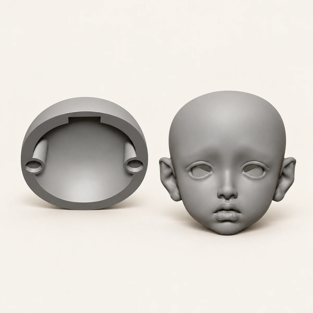 BJD model preparation & printing — AI-refined source image
